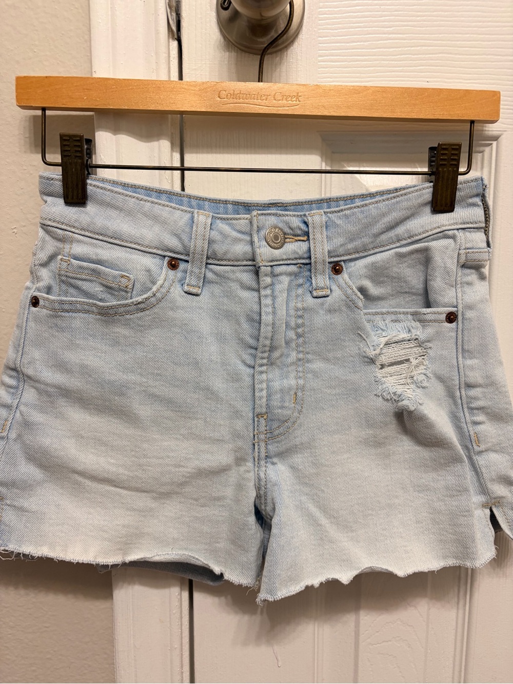 Old Navy Light Blue Distressed Denim Shorts